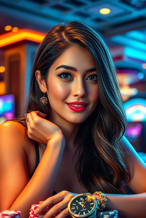 Dealer profesional memandu sesi Baccarat langsung di platform kasino janji333